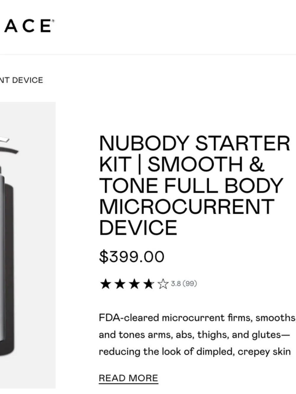 NUBODY Starter Kit | Smooth & Tone Full Body Microcurrent Device **IN BOX**